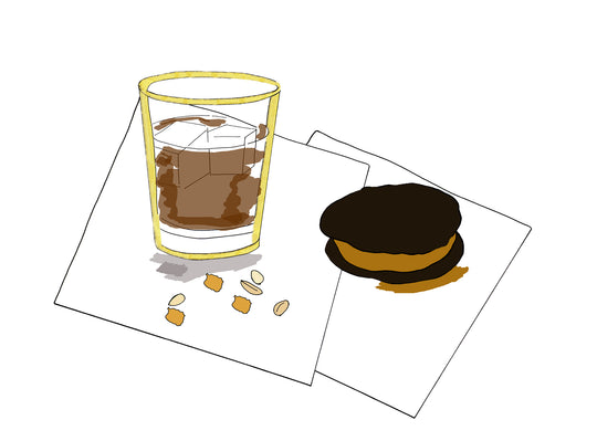 Perfect Pairing: Cap'n Crunch Bourbon Cocktail And A Double Chocolate And Peanut Butter Ice Cream Sandwich
