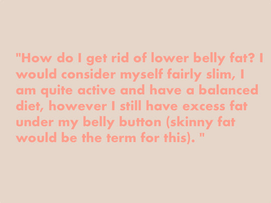 Reader Question : How Do I Get Rid of Lower Belly Fat?