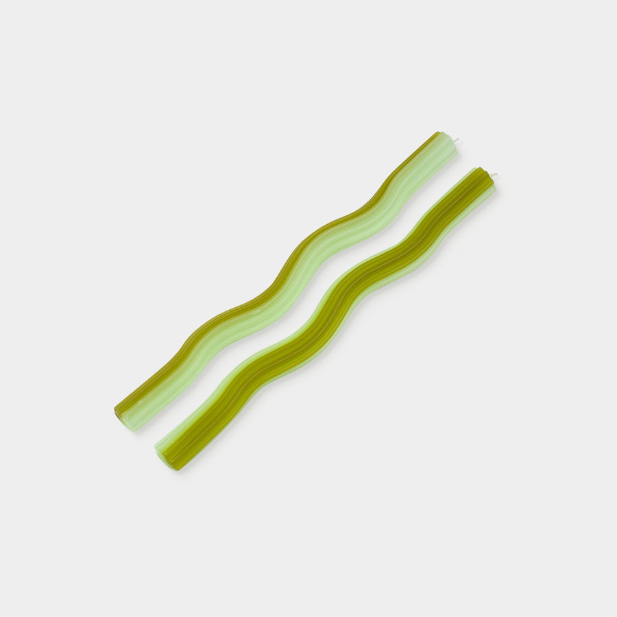 Twist Candles Sticks by Lex Pott - Green (2 pack)