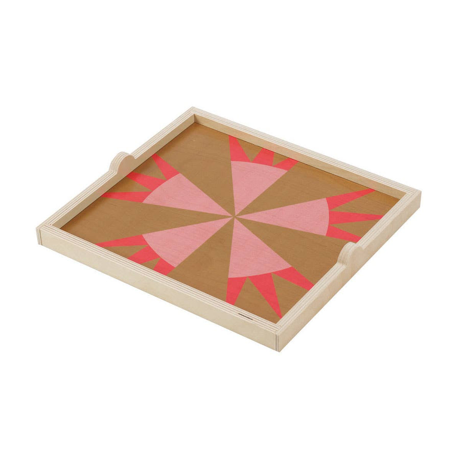 Star Olive Square Serving Wood Tray